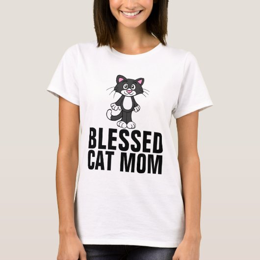 BLESSED CAT MOM T-shirts (Voorkant)