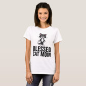 BLESSED CAT MOM T-shirts (Voorkant volledig)