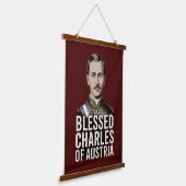 Blessed Charles of Austria Catholic Empire  Hangend Wandkleed (Gebogen)