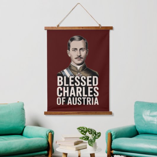 Blessed Charles of Austria Catholic Empire  Hangend Wandkleed (Woonkamer)