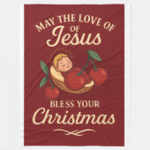Blessed Christmas by Sweet Cherry Fleece Deken (Voorkant)