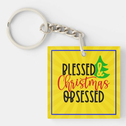 Blessed & Christmas Obsessed-50100 Sleutelhanger (Voorkant)