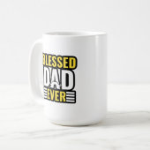 Blessed Dad Ever, Christian Quotes, gifts. Koffiemok (Voorkant links)