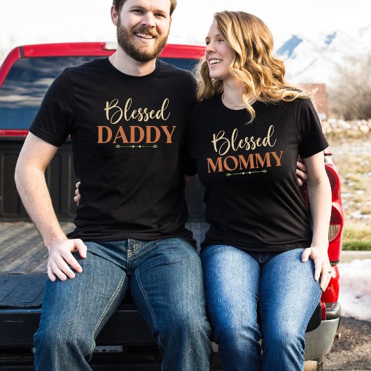 Blessed Daddy | Matching Family Christian Dad Tee T-shirt