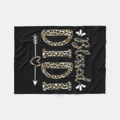 Blessed didi grandma grandmother cute leopard fleece deken (Voorkant (Horizontaal))