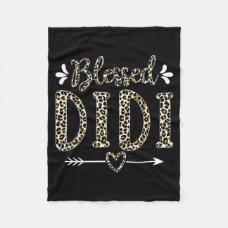 Blessed didi grandma grandmother cute leopard fleece deken