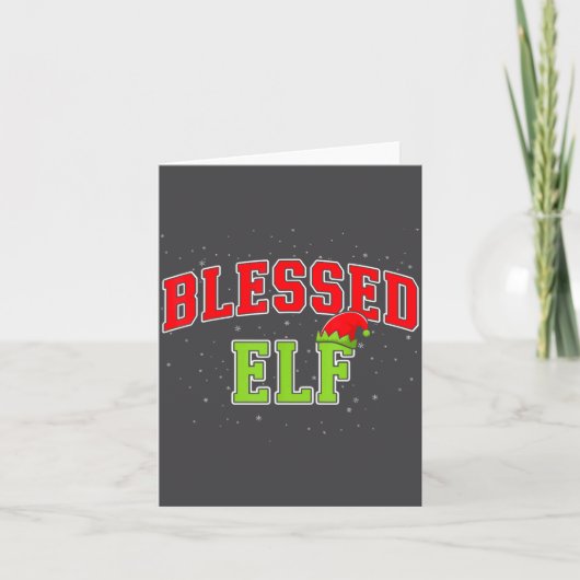 Blessed Elf Christmas Family Matching Group Xmas  Kaart (Voorkant)