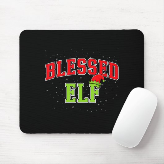 Blessed Elf Christmas Family Matching Group Xmas  Muismat (Met muis)