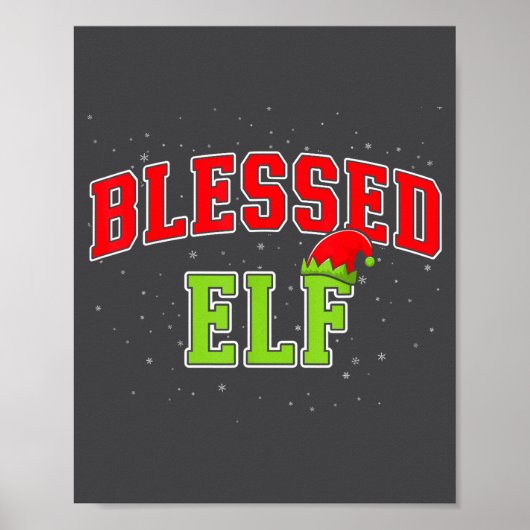 Blessed Elf Christmas Family Matching Group Xmas  Poster (Voorkant)