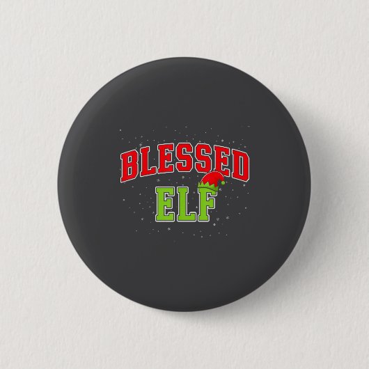 Blessed Elf Christmas Family Matching Group Xmas  Ronde Button 5,7 Cm (Voorkant)