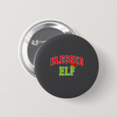 Blessed Elf Christmas Family Matching Group Xmas  Ronde Button 5,7 Cm (Voorkant /achterkant)