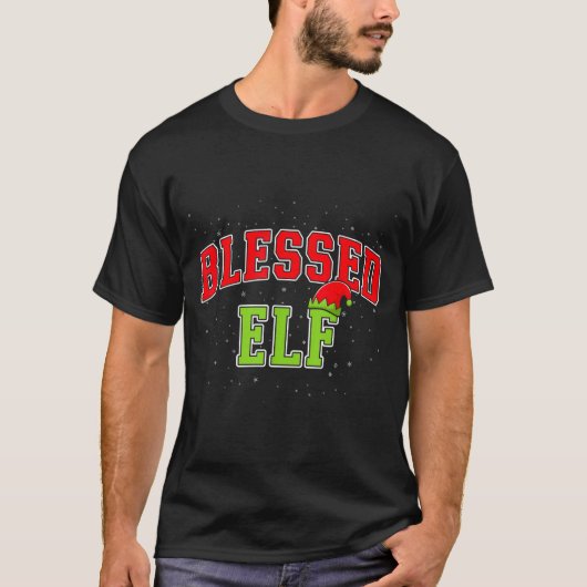 Blessed Elf Christmas Family Matching Group Xmas  T-shirt (Voorkant)