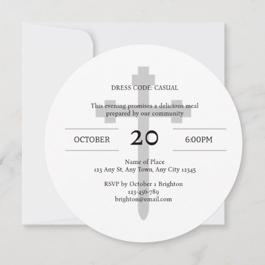 Blessed Evening Christian Dinner Invitation Kaart (Achterkant)