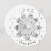 Blessed Evening Christian Dinner Invitation Kaart (Voorkant / Achterkant)