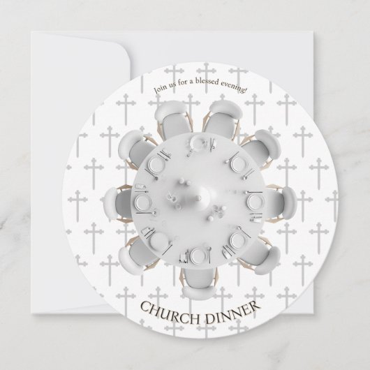 Blessed Evening Christian Dinner Invitation Kaart (Voorkant)