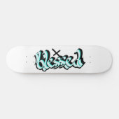 Blessed Faith Urban Street Art Hand Lettering Persoonlijk Skateboard (Horizontaal)