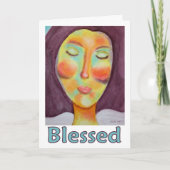 "Blessed" Fine Art Holiday Greep Feestdagen Kaart (Voorkant)