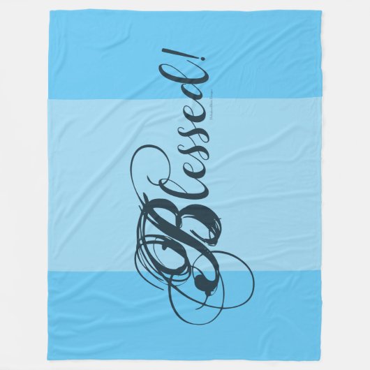 Blessed! Fleece Blanket  (Blue) (Voorkant)