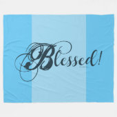 Blessed! Fleece Blanket  (Blue) Deken (Voorkant (Horizontaal))
