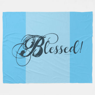 Blessed! Fleece Blanket  (Blue) Deken