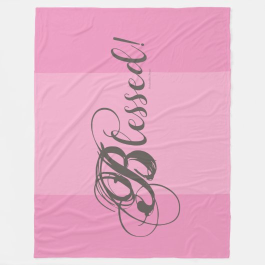 Blessed! Fleece Blanket (Pink) Deken (Voorkant)