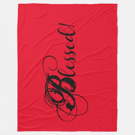 Blessed! Fleece Blanket (Red) (Voorkant)