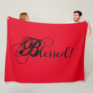 Blessed! Fleece Blanket (Red) Deken