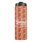 BLESSED Floral Ephesians Christelijke scripts Thermosbeker (Voorkant)