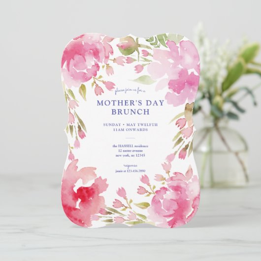 Blessed Foliage Moederdag Brunch Kaart (Staand voorkant)