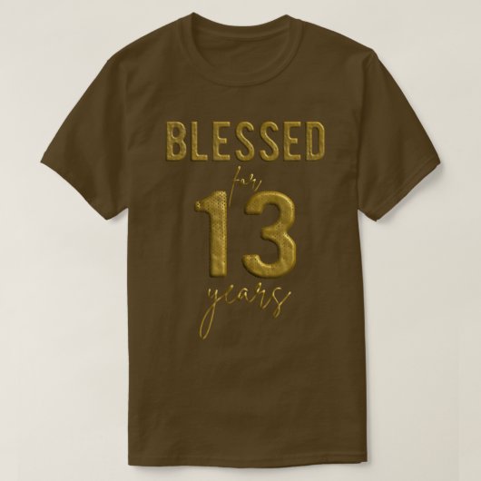 Blessed For 13 Years Old 13th Birthday Christmas G T-shirt (Design voorkant)