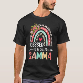Blessed genaamd Gamma Leopard Rainbow Moeder' T-shirt