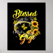Blessed genaamd Gigi Sunflower Lovers mama Poster (Voorkant)