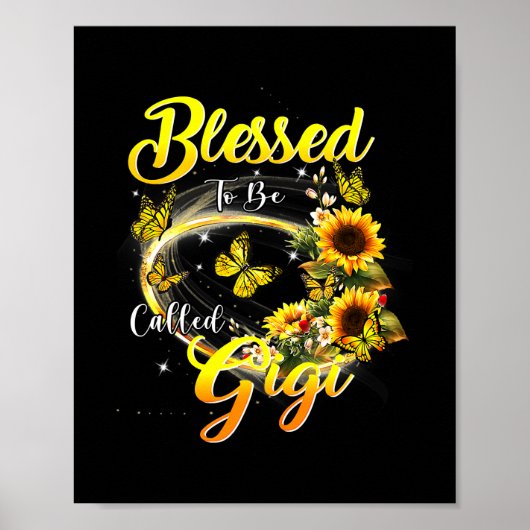 Blessed genaamd Gigi Sunflower Lovers mama Poster (Voorkant)