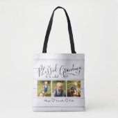 Blessed genaamd Grandma 3 Foto Tote Bag (Voorkant)