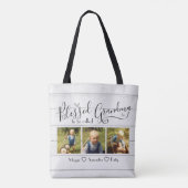 Blessed genaamd Grandma 3 Foto Tote Bag (Achterkant)