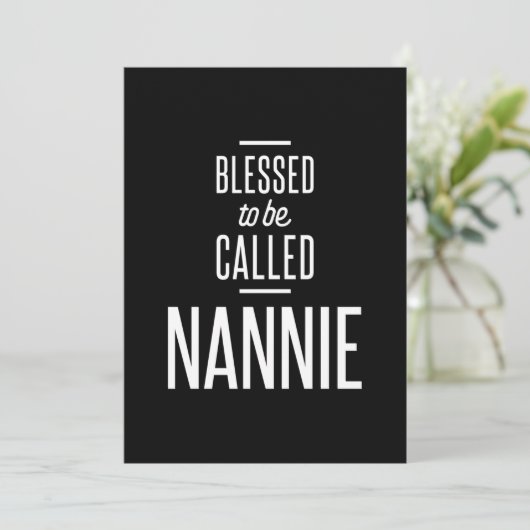 Blessed genaamd Nannie Bedankkaart (Staand voorkant)