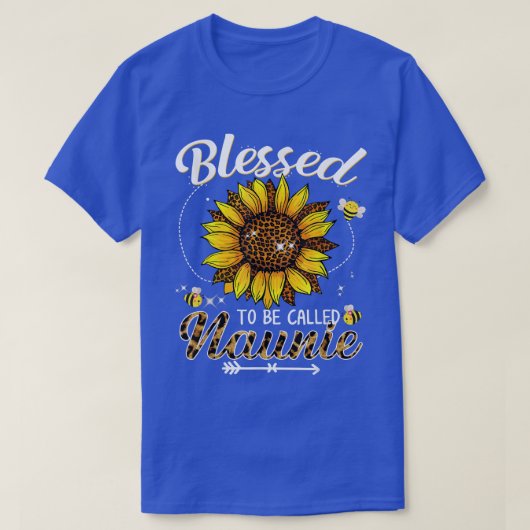 Blessed genaamd Naunie Funny Leopard Sunflowe T-shirt (Design voorkant)