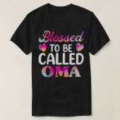 Blessed genaamd Oma s, Moederdag Duitse Gra T-shirt (Design voorkant)