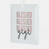 Blessed Gigi | Gifts for Gigi Grandma Glas Ornament (Voorkant links)