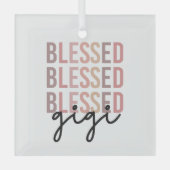 Blessed Gigi | Gifts for Gigi Grandma Glas Ornament (Voorkant)