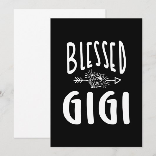 Blessed Gigi Shirt Moederdag Gifts Bedankkaart (Voorkant / Achterkant)