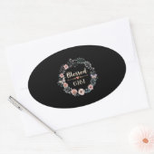 Blessed Gigi Thanksgiving Birthday Gift Ovale Sticker (Envelop)