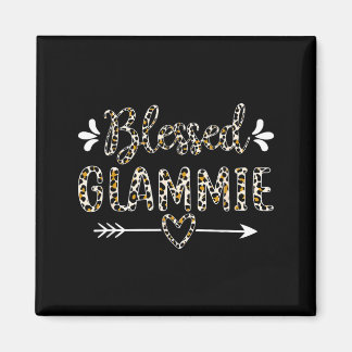 Blessed glammie grandma grandmother cute leopard magneet