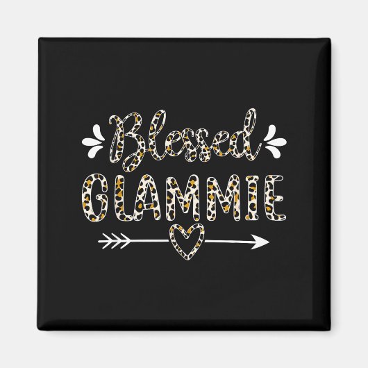 Blessed glammie grandma grandmother cute leopard magneet (Voorkant)