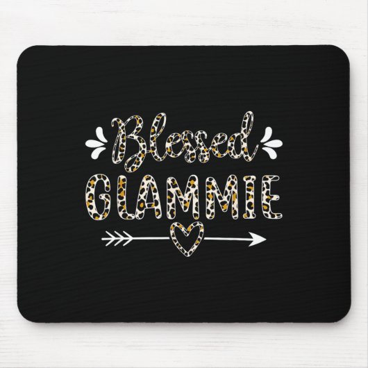 Blessed glammie grandma grandmother cute leopard muismat (Voorkant)