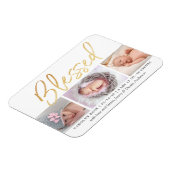 "Blessed" Gold Foil 3 Fotoaankondiging Magneet (Linkerzijde)