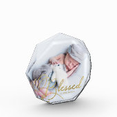 "Blessed" Gold Foil-effect op maat Fotoblokken (Links)