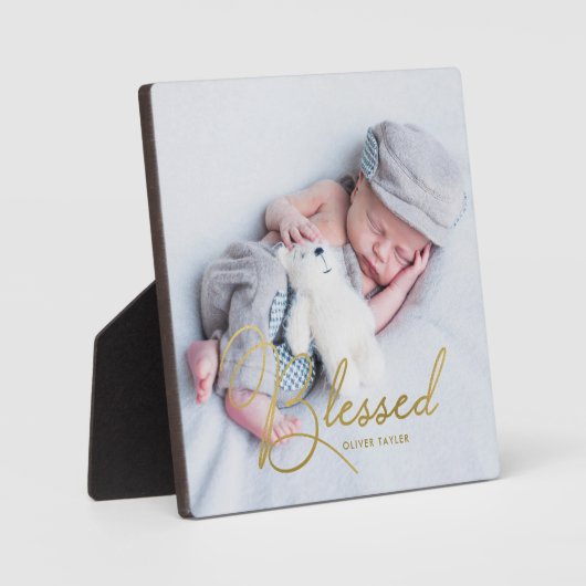 "Blessed" Gold Foil-effect op maat Fotoplaat (Voorkant)