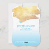 "Blessed" Gold Foil Foto geboorteaankondiging Feestdagenkaart (Achterkant)