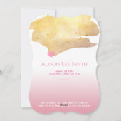 "Blessed" Gold Foil Foto geboorteaankondiging Feestdagenkaart (Achterkant)